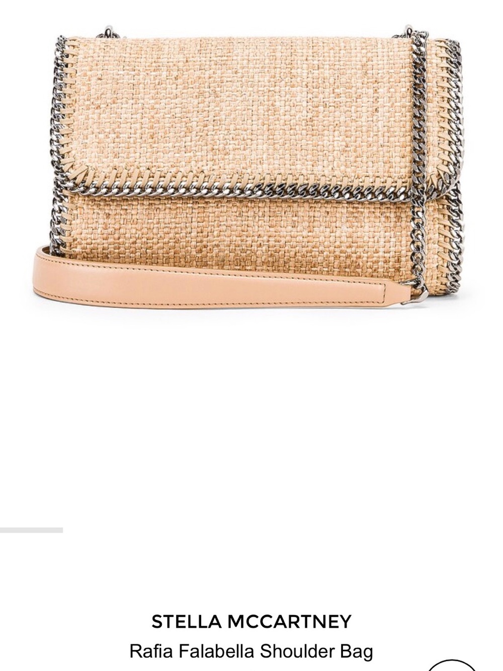 Stella McCartney Natural Rafia Falabella Chain Shoulder Bag